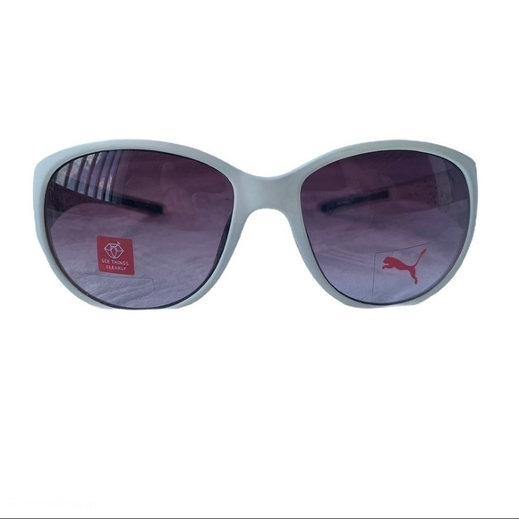 Puma Sunglasses Trestles 15013 White Frame with Brown Lenses Unisex main image 4